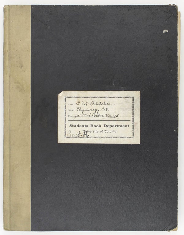 Item #16159 Physiology Lab Notebook. G. M. Fletcher