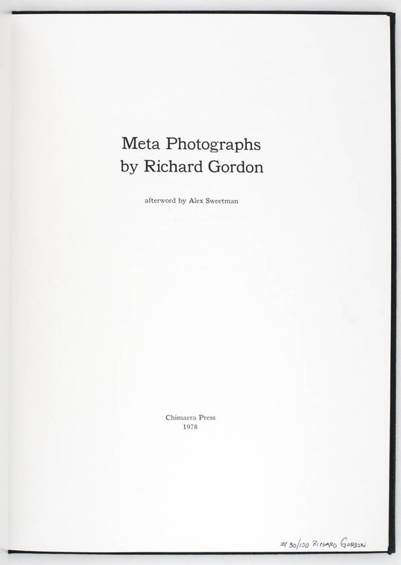 Meta Photographs (Signed Limited Edition with Print).
