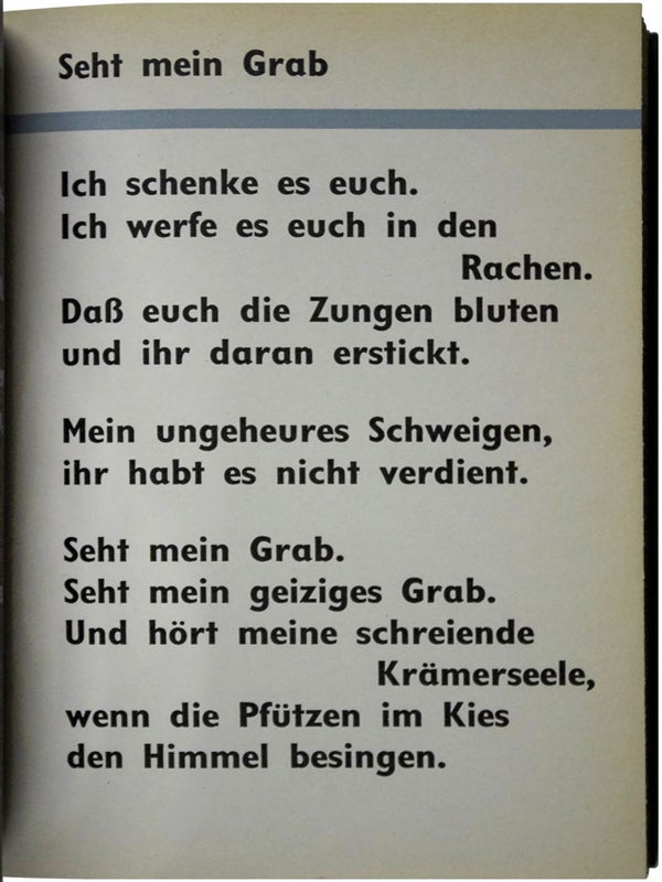 Aus der Zeit des Schweigens. Neun Lieder für Arthur Rimbaud. Ein Oratorium.