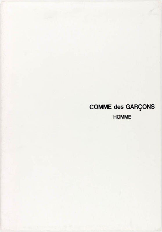Item #20759 Comme des Garçons Homme No 27, 10 July 1987. Rei Kawakubo, Timothy Greenfield-Sanders
