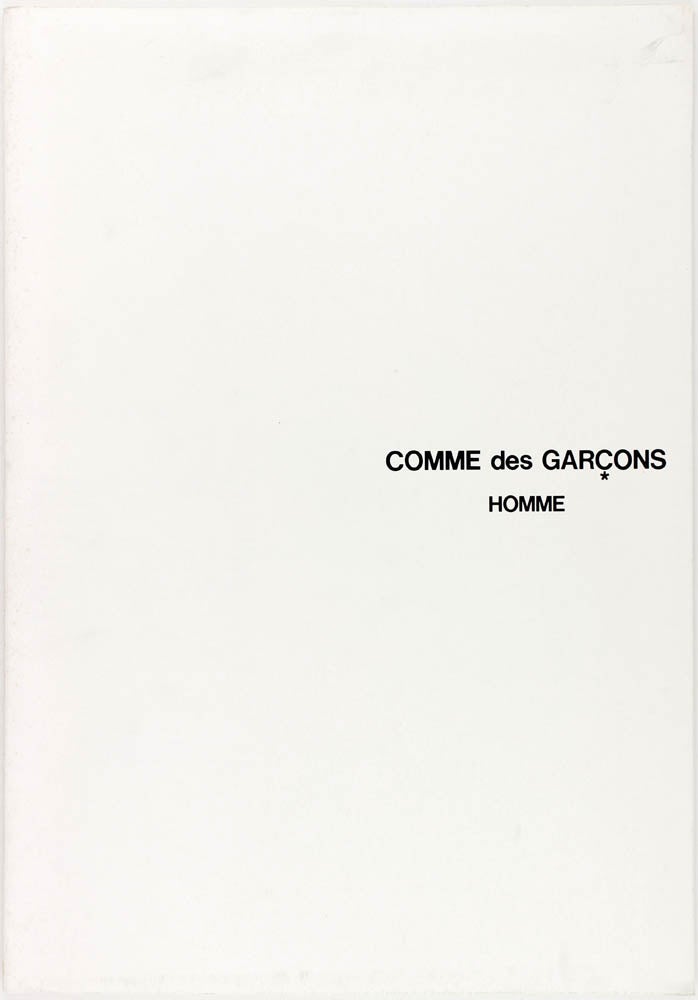 Item #20759 Comme des Garçons Homme No 27, 10 July 1987. Rei Kawakubo, Timothy Greenfield-Sanders.