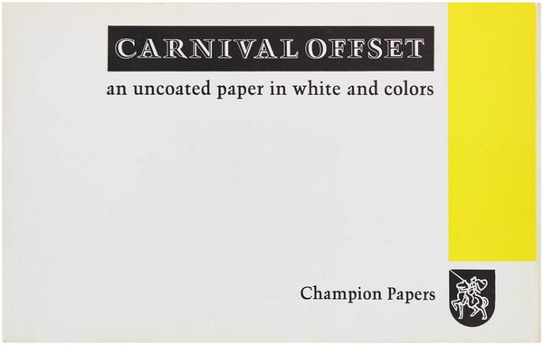 Item #20910 Carnival Offset, An Uncoated paper in White and Colors. Ladislav Sutnar, designer