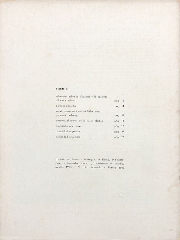 Arte Nuevo, Boletin de la Asociación Arte Nuevo, Issue 4.