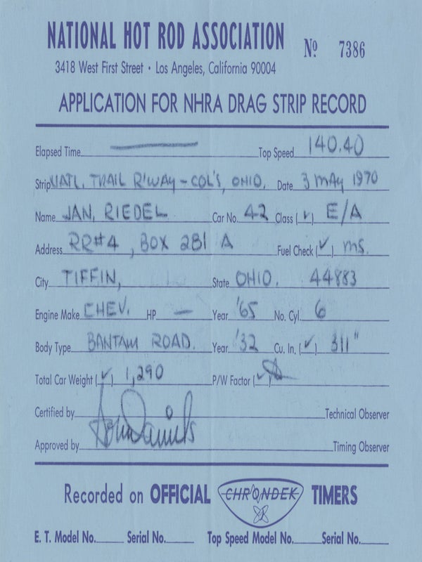 The Archive of a Champion Drag Racer.