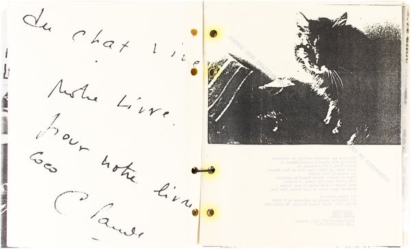 Sebastien Live Cat Chat Vive (Signed Artist's Book).