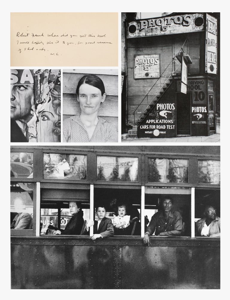 Item #23347 American Photographs (Robert Frank's Copy, Inscribed by Evans). Walker Evans, Robert Frank.
