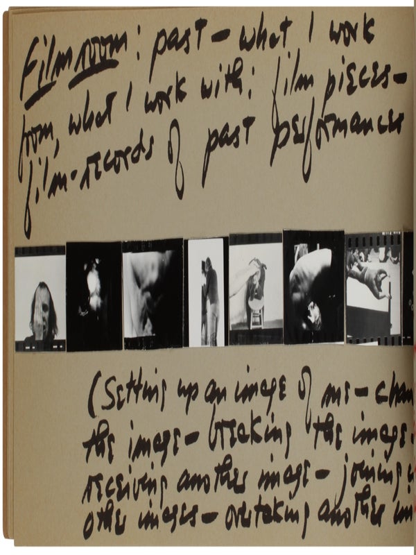 Notes on the Development of a Show (Sonnabend, New York; January 15-29, 1972) / Notes Toward Performing a Gallery Space (Signed with Announcement Card).