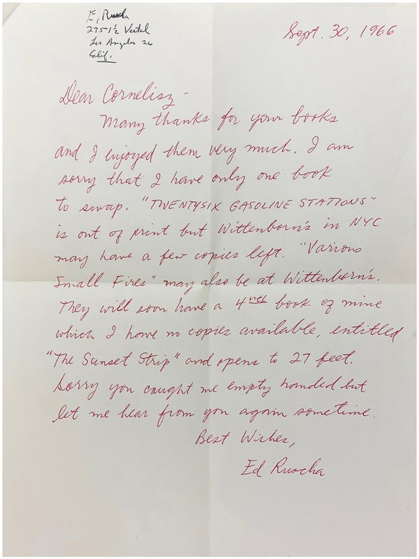 Some Los Angeles Apartments (with Signed Letter).