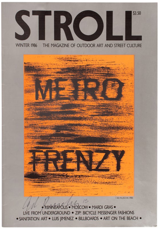 Item #24796 Stroll: The Magazine of Outdoor Art and Street Culture: Winter 1986, Vol. 2, No. 1...