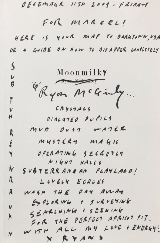Moonmilk. (Signed Association Copy).
