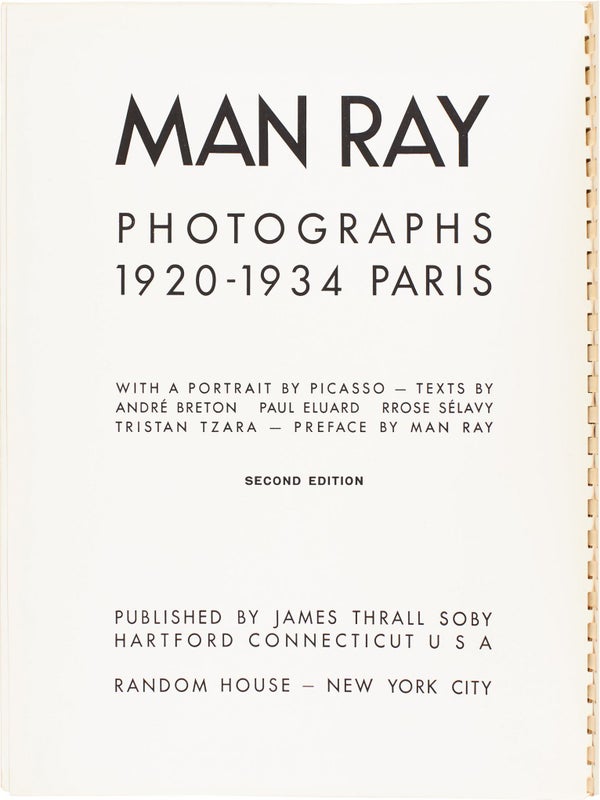 Man Ray: Photographies, 1920–1934 Paris.