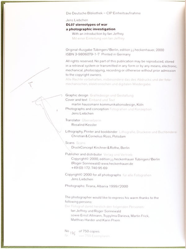 DL 07: Stereotypes of War; a Photographic Investigation (Signed First Edition).