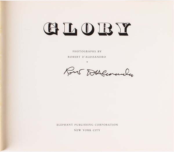 Glory (Signed First Edition).