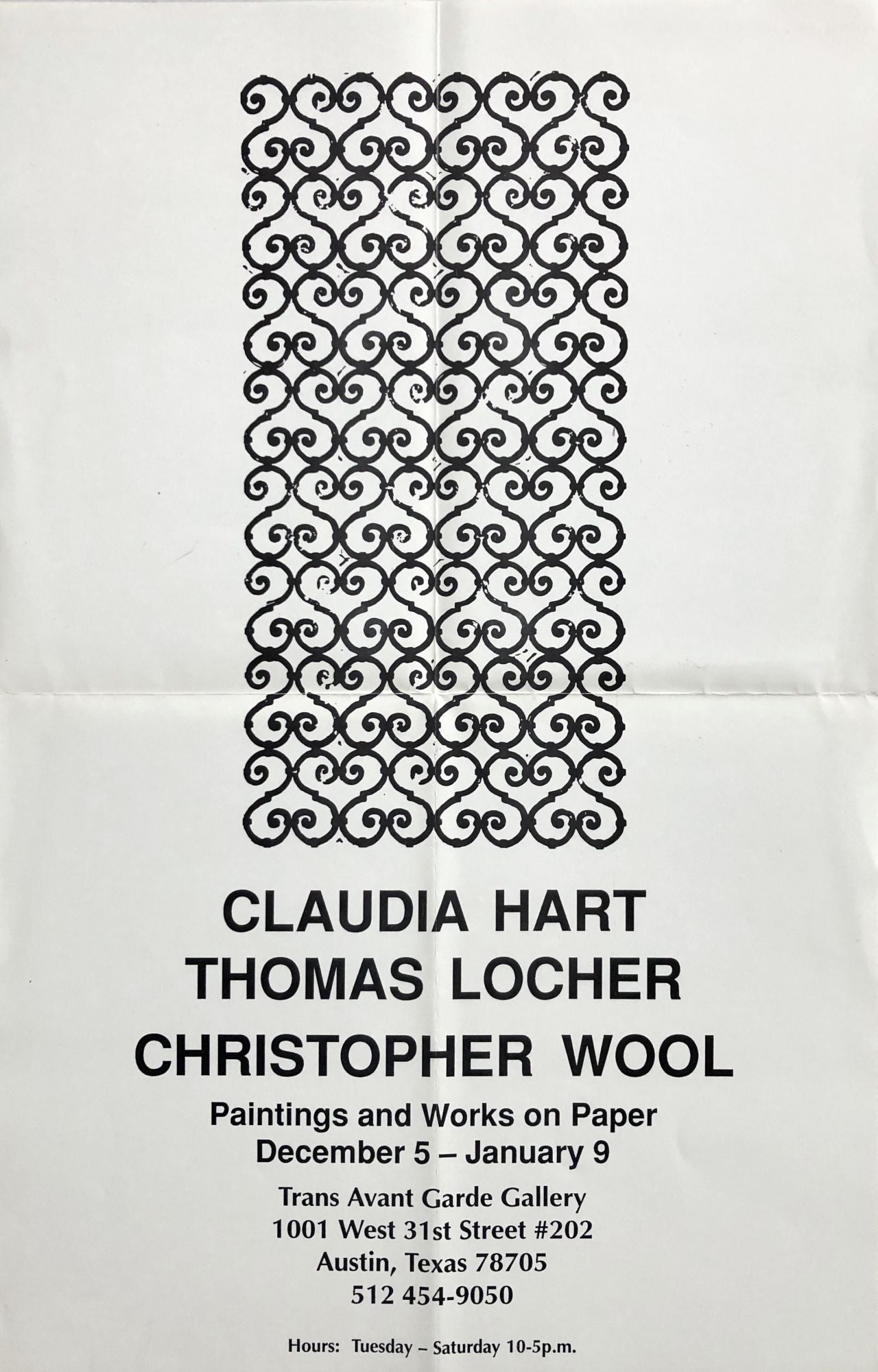 Untitled Poster Christopher Wool Pattern Painting by Christopher Wool,  Claudia Hart, Thomas Locher on Harper's