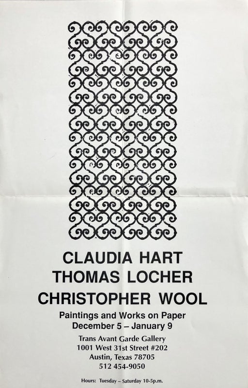 Item #25458 Untitled Poster (Christopher Wool Pattern Painting). Christopher Wool, Claudia Hart,...