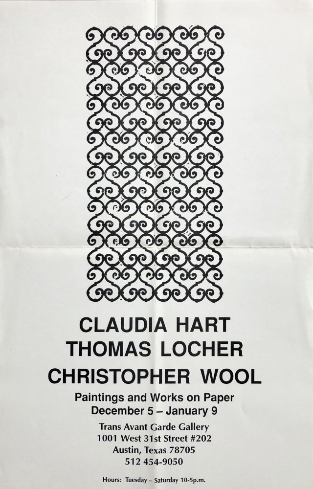 Item #25458 Untitled Poster (Christopher Wool Pattern Painting). Christopher Wool, Claudia Hart, Thomas Locher.