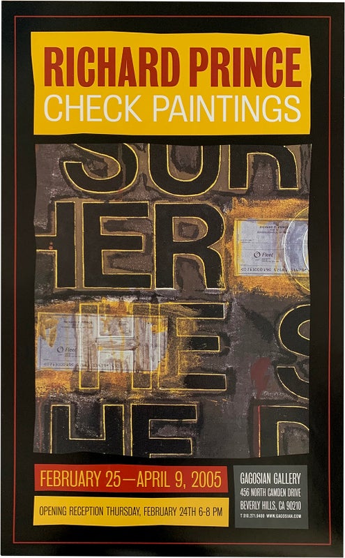 Item #25730 Richard Prince: Check Paintings (poster). Richard Prince