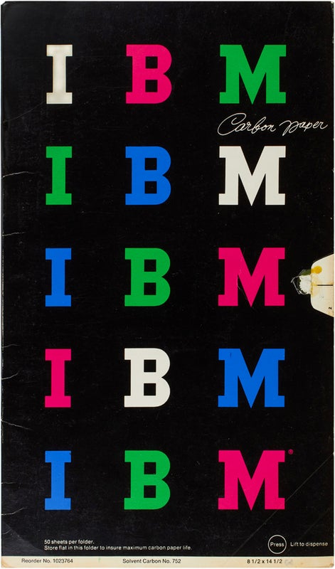 Item #25781 IBM Carbon Paper. Paul Rand