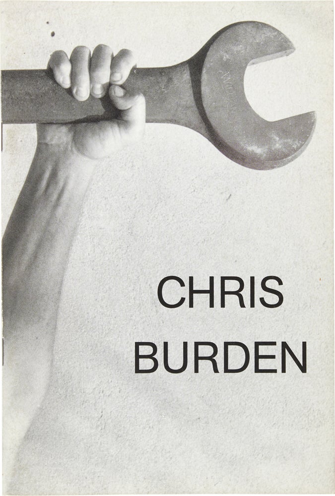 Item #25955 Chris Burden (Signed Artist's Book with Drawing). Chris Burden.