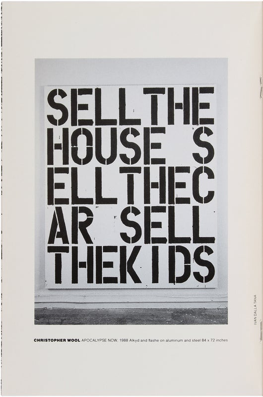 A Project: Robert Gober and Christopher Wool.