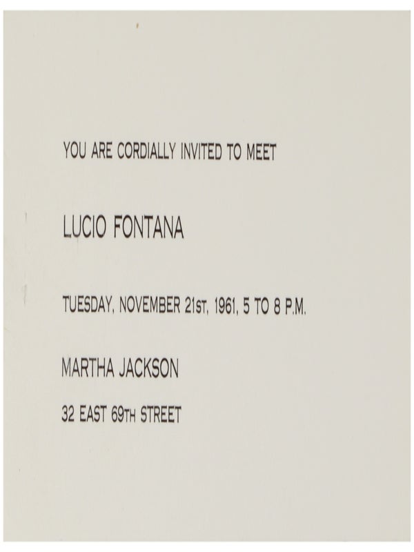 Lucio Fontana: Ten Paintings Of Venice.