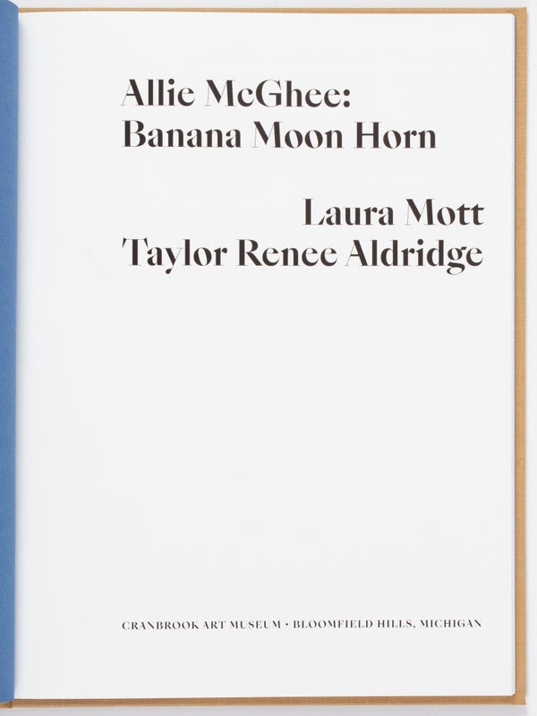 Allie McGhee: Banana Moon Horn.
