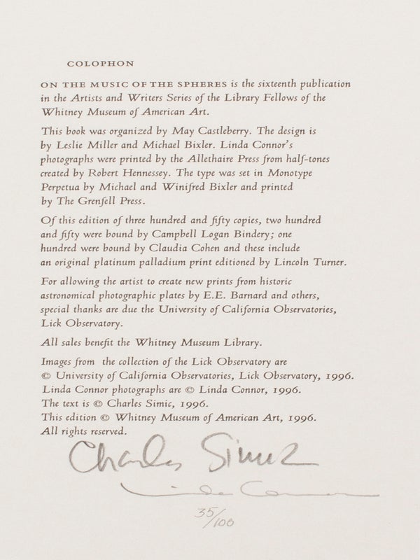 On the Music of the Spheres.