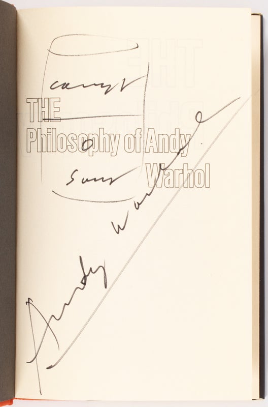 The Philosophy of Andy Warhol (From A to B and Back Again). (Signed).