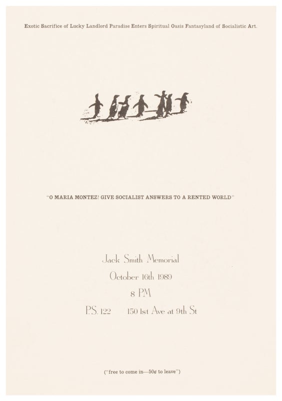 Exotic Sacrifice of Lucky Landlord Paradise Enters Spiritual Oasis Fantasyland of Socialistic Art... (Memorial Card).