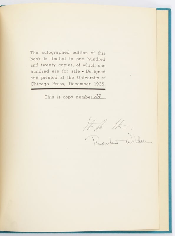 Narration: Four Lectures by Gertrude Stein (Signed Limited Edition).