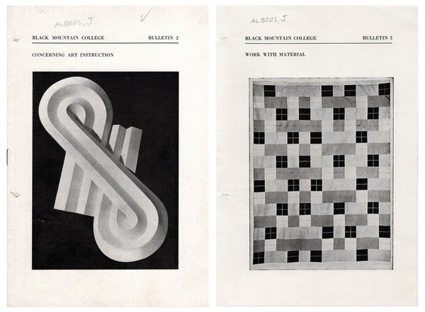 Item #28942 Concerning Art Instruction / Work with Material. Josef And Anni Albers
