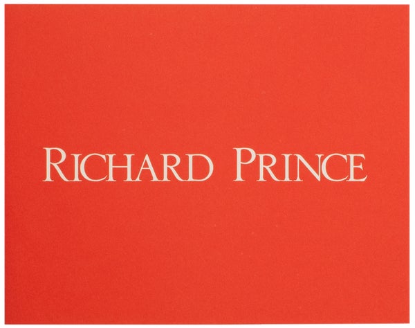 Richard Prince (Inscribed with invitation).