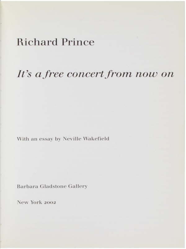 It's a Free Concert from Now On.