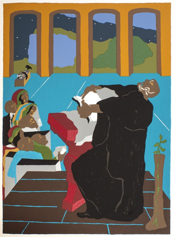 The First Book of Moses, called Genesis... Silkscreens by Jacob Lawrence.