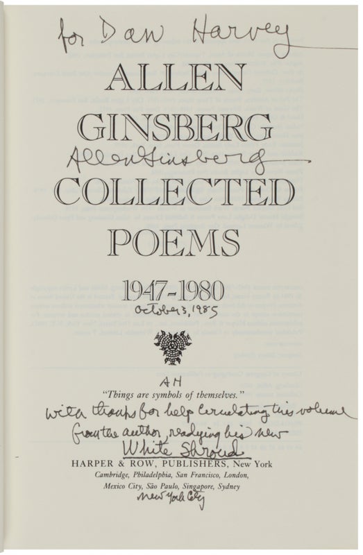 Collected Poems: 1947-1980 (Inscribed with Postcard from China).