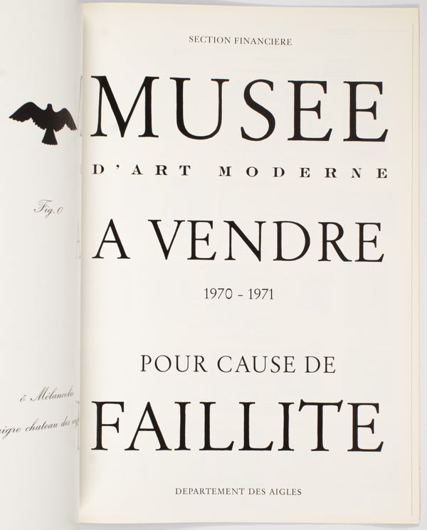 Musée d'Art Moderne a Vendre pour Cause de Faillite.