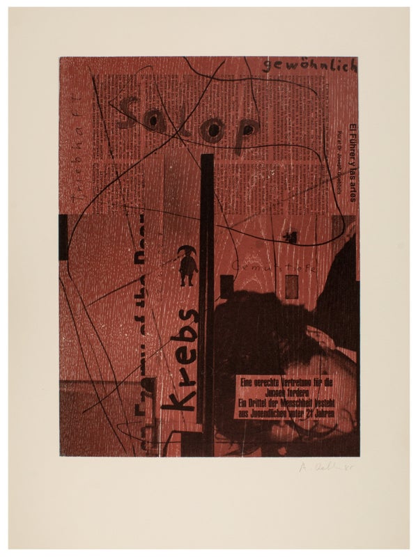 Item #29495 Krebs / Cancer (Signed Screenprint). Albert Oehlen