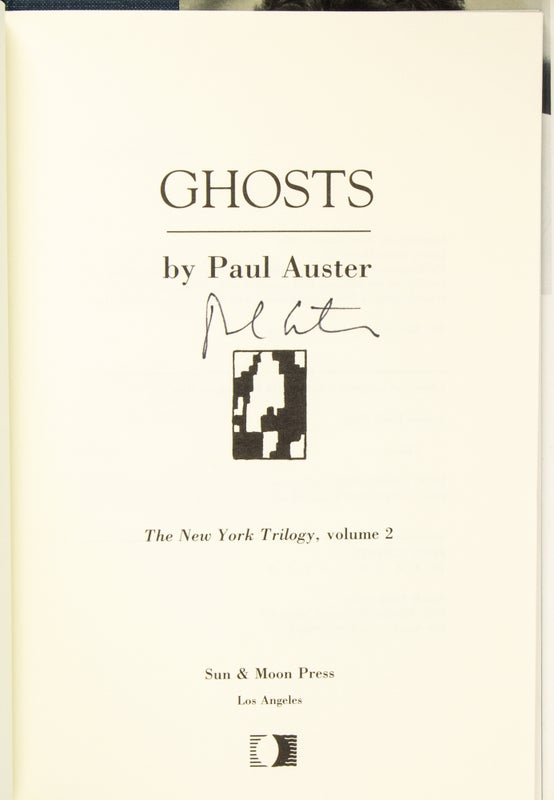 The New York Trilogy: City of Glass / Ghosts / The Locked Room (Signed First Editions).