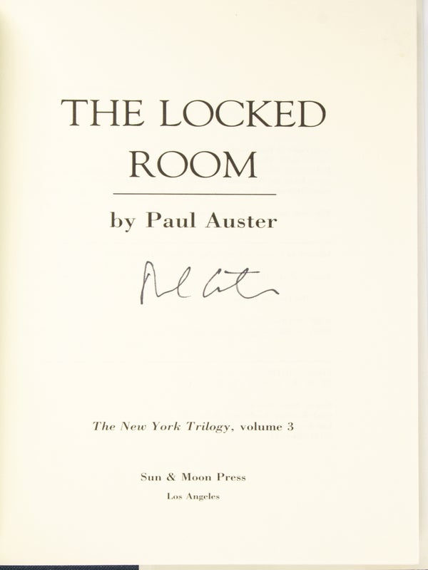 The New York Trilogy: City of Glass / Ghosts / The Locked Room (Signed First Editions).