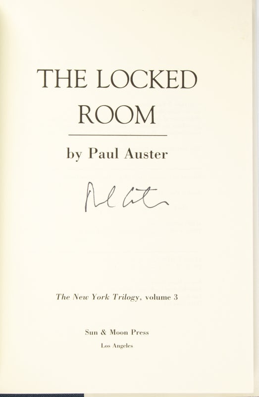 The New York Trilogy: City of Glass / Ghosts / The Locked Room (Signed First Editions).
