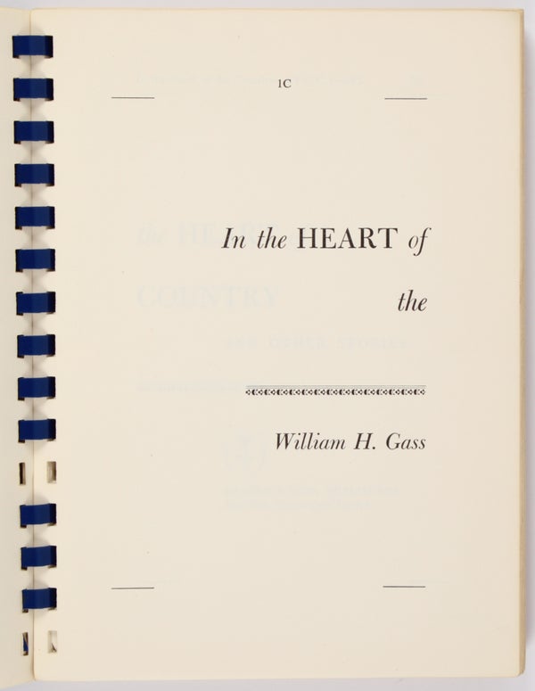 In the Heart of the Heart of the Country (Uncorrected Proof).