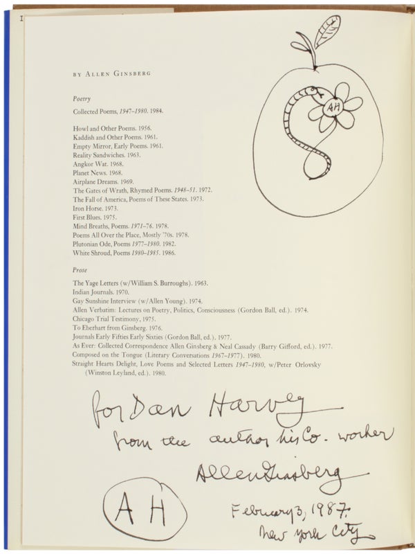 Howl: Original Draft Facsimile, Transcript & Variant Versions... (Inscribed with Drawing and Accompanying Postcard).