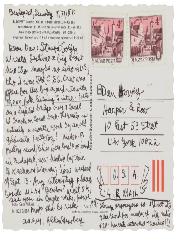 Howl: Original Draft Facsimile, Transcript & Variant Versions... (Inscribed with Drawing and Accompanying Postcard).