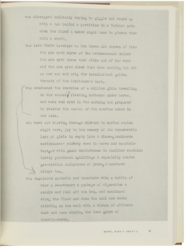 Howl: Original Draft Facsimile, Transcript & Variant Versions... (Inscribed with Drawing and Accompanying Postcard).