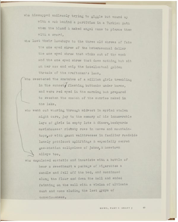 Howl: Original Draft Facsimile, Transcript & Variant Versions... (Inscribed with Drawing and Accompanying Postcard).