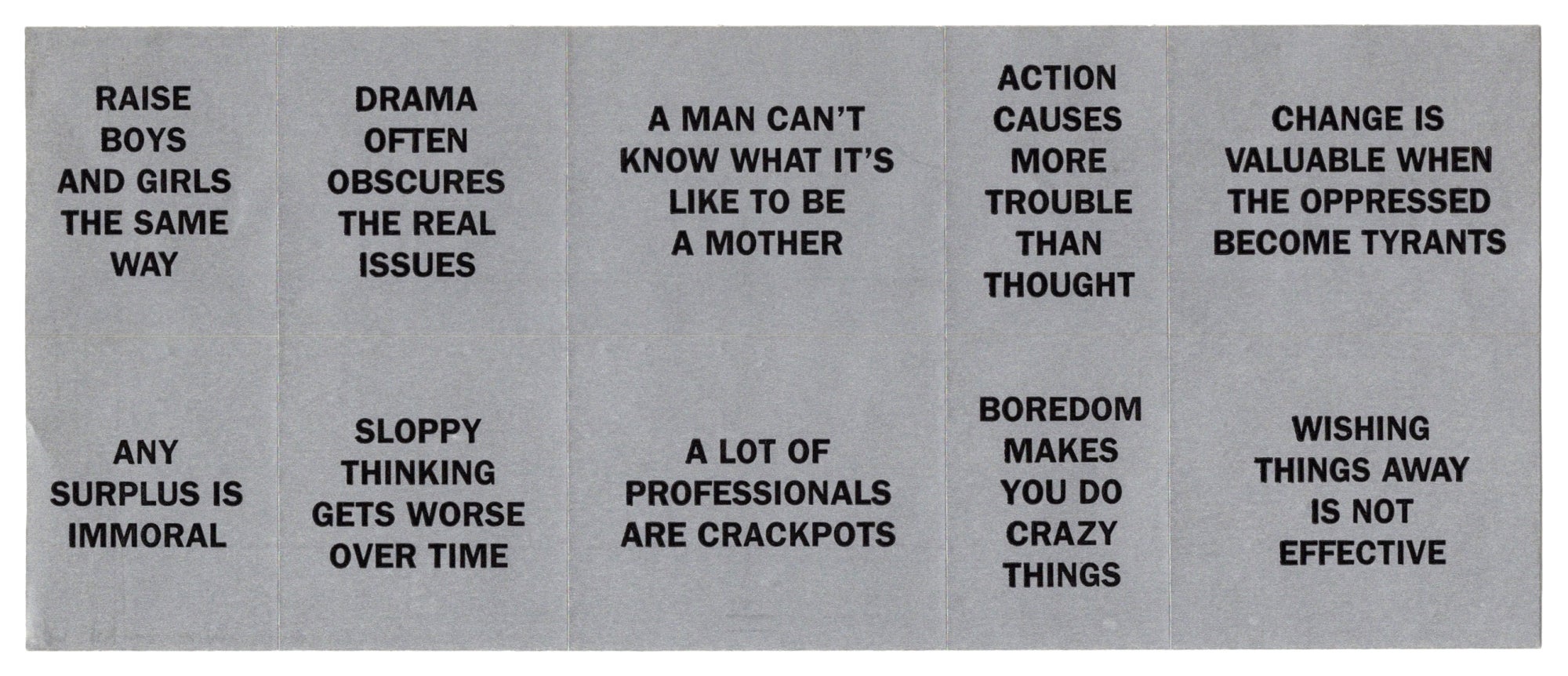 Truisms Stamps with Original Envelope | Jenny Holzer