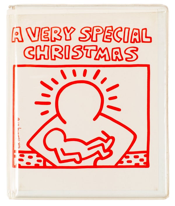 Item #30064 A Very Special Christmas (Advance Cassette Release). Keith Haring, U2, Run-D M. C.,...