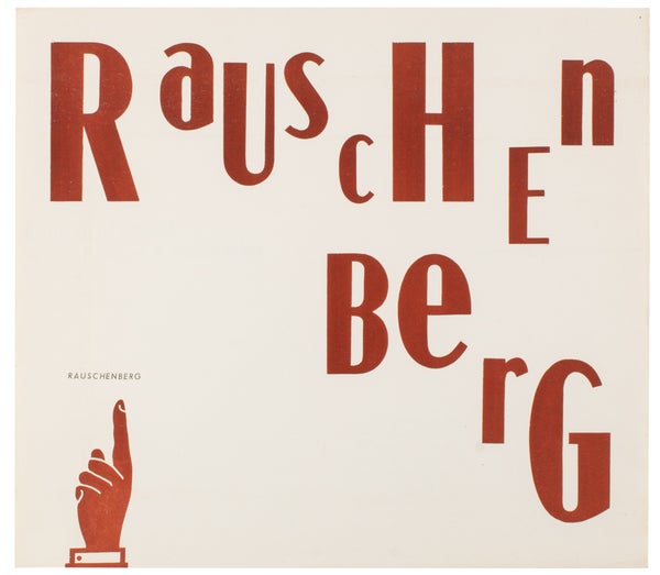 Item #30134 Rauschenberg... Galleria La Tartaruga (First European Exhibition Poster). Robert...