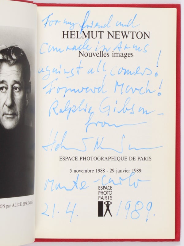 Helmut Newton: Nouvelles images (Inscribed to Ralph Gibson).
