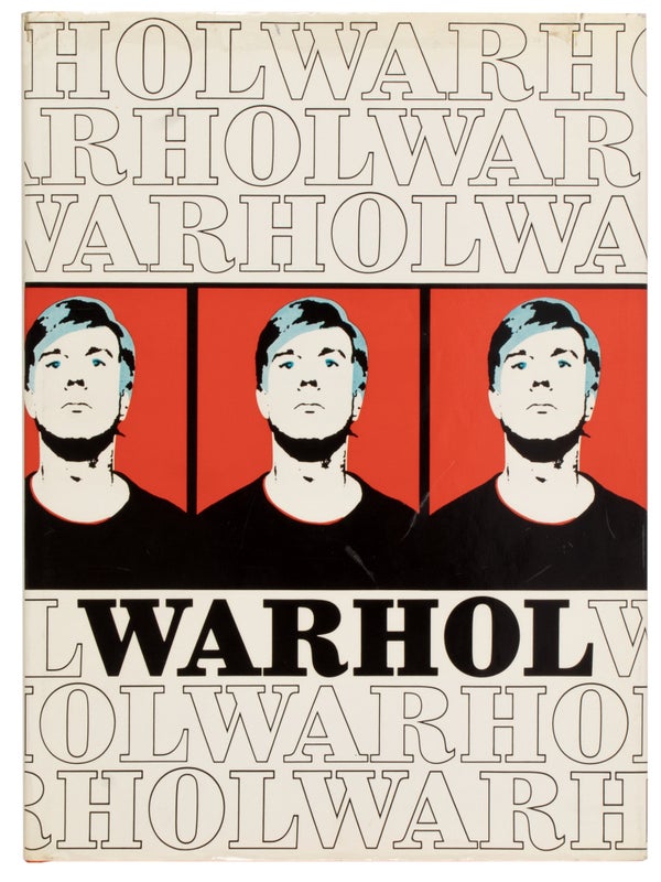 Item #30245 Andy Warhol (Signed Five Times with Drawing). Andy Warhol, Rainer Crone